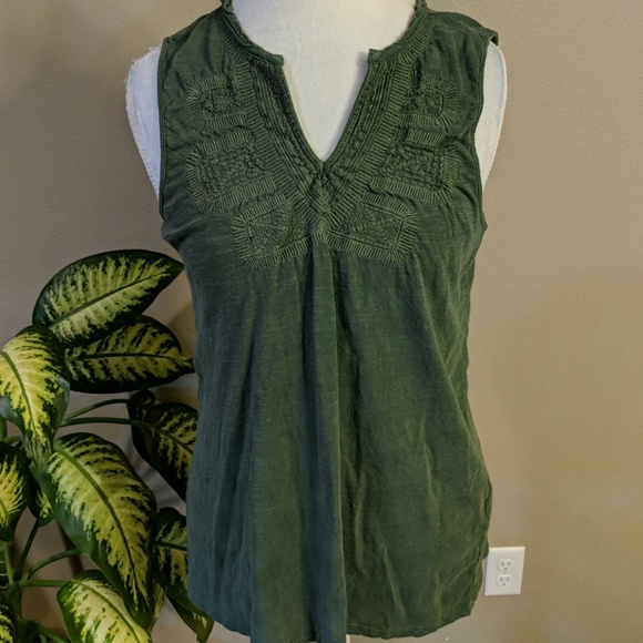 lucky brand embroidered tank top